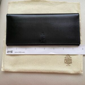 Black Leather Wallet Mark Cross Vintage